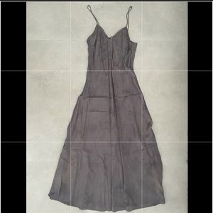 Silky Charcoal Maxi Zara Dress